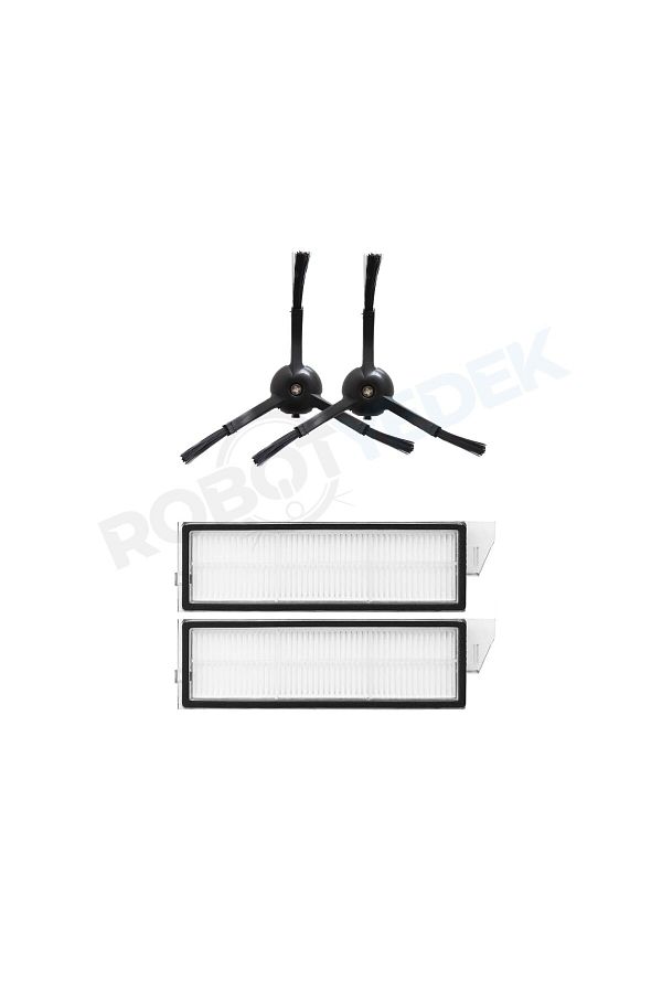 robotyedek-Roborock S8 Maxv Ultra - Hepa Filter and Side Brush - 4 Pieces Compatible 1