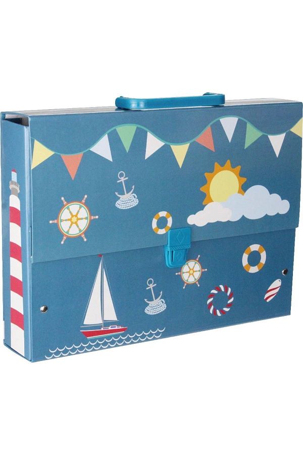 Noki-Noki Patterned - Box Folder with Handle 1