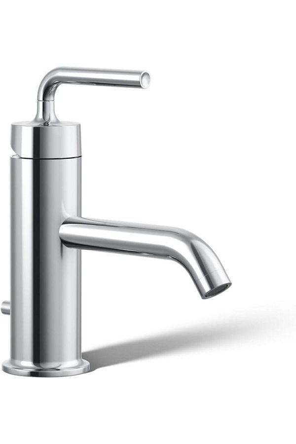 Bicycle-Kohler Purist Single Hole Sink - Siphon Controlled, Polished Chrome Faucet 1