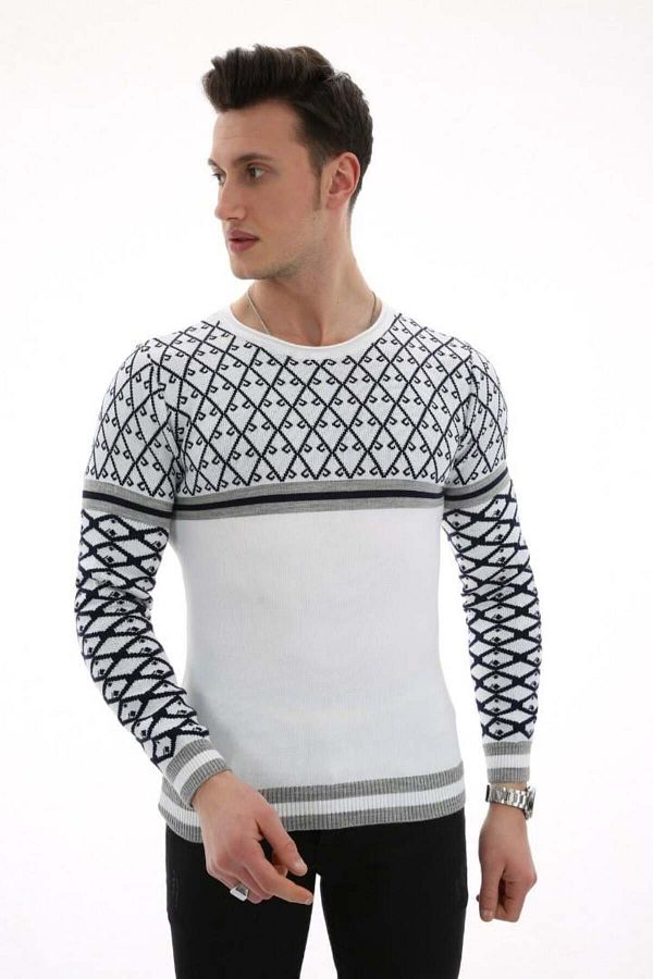 Thick white sweater store