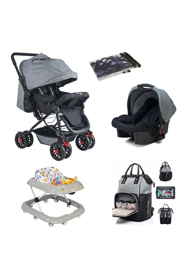 4KİDS 4kids Bebek Çeyiz Seti Çift Yönlü Bebek Arabası Puset Yürüteç Bakım Çantası Bebek Seti Yeni SEZON