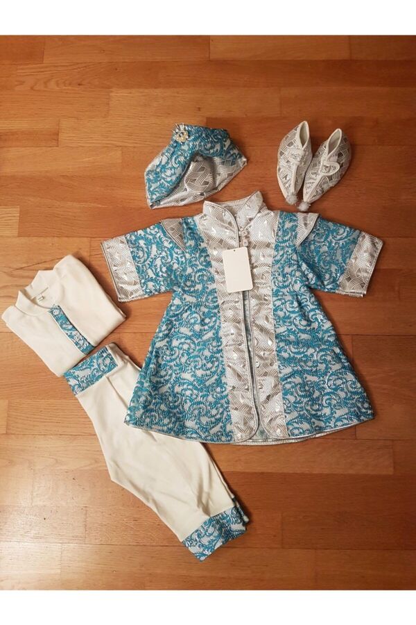 Petite Ponpon Baby Erkek Bebek Mevlütlük Şehzade Sünnetlik Sünnet Kıyafeti Erkek Çocuk