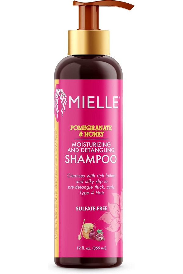 MIELLE-Organics Pomegranate & Honey Moisturizing and Detangling Shampoo, Hydrating Cleanser 355ML 1