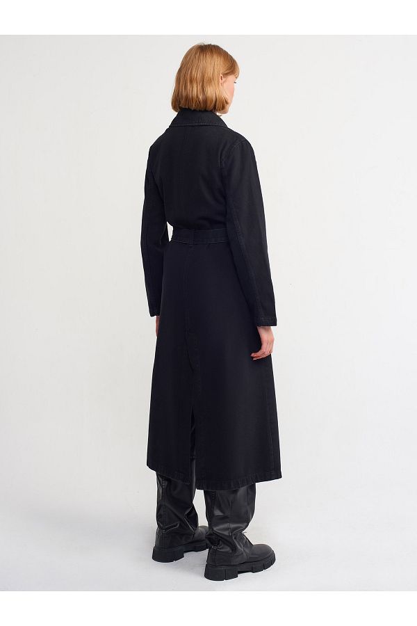 Buttonless trench coat hot sale