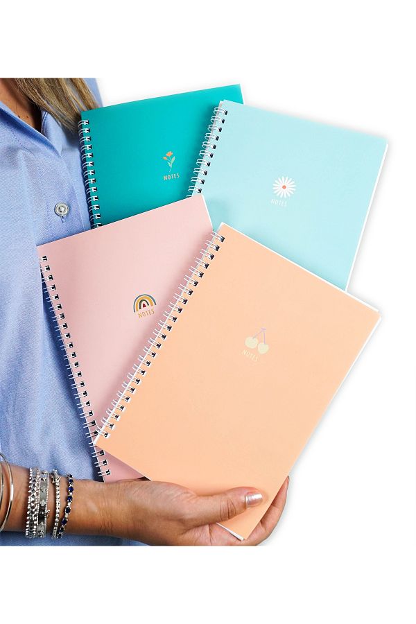 Nice Notes-A5 Dotted Set of 4 - Spiral School Notebook and Bullet Journal 1