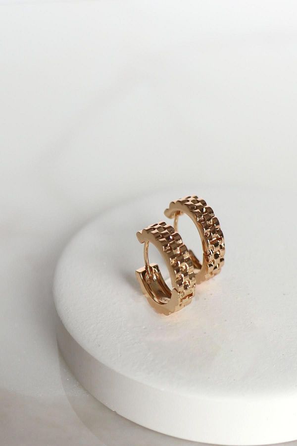 Rolex hoop earrings on sale