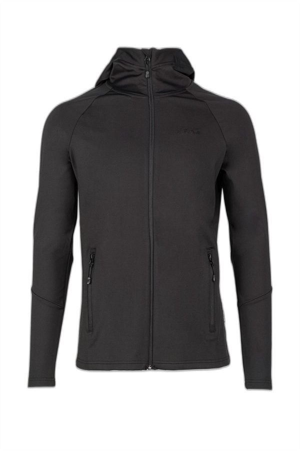 2AS-Selenge Zippered Hooded Sweat Black 1