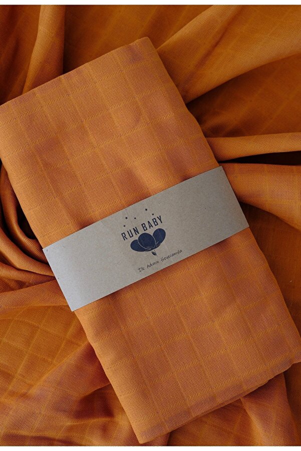 runbaby 100x120cm Oeko-tex Sertifikalı Bebek Müslin Örtü (TARÇİN)