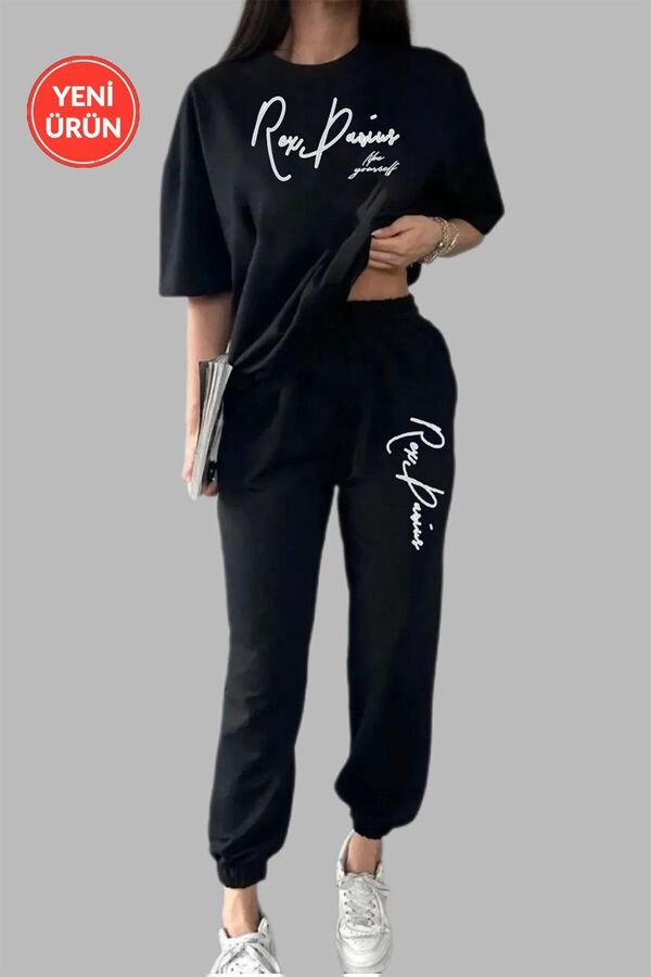 Rex Darius Cotton Combed Lycra Unisex T-Shirt and Sweatpants Set