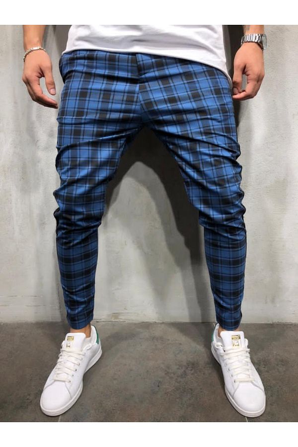 Plaid jogger pants sales