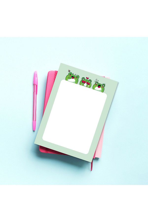 Pine Note-Kawaii Frog Patterned Notepad/Memopad/Planner/To Do List/Notebook/ A5 1