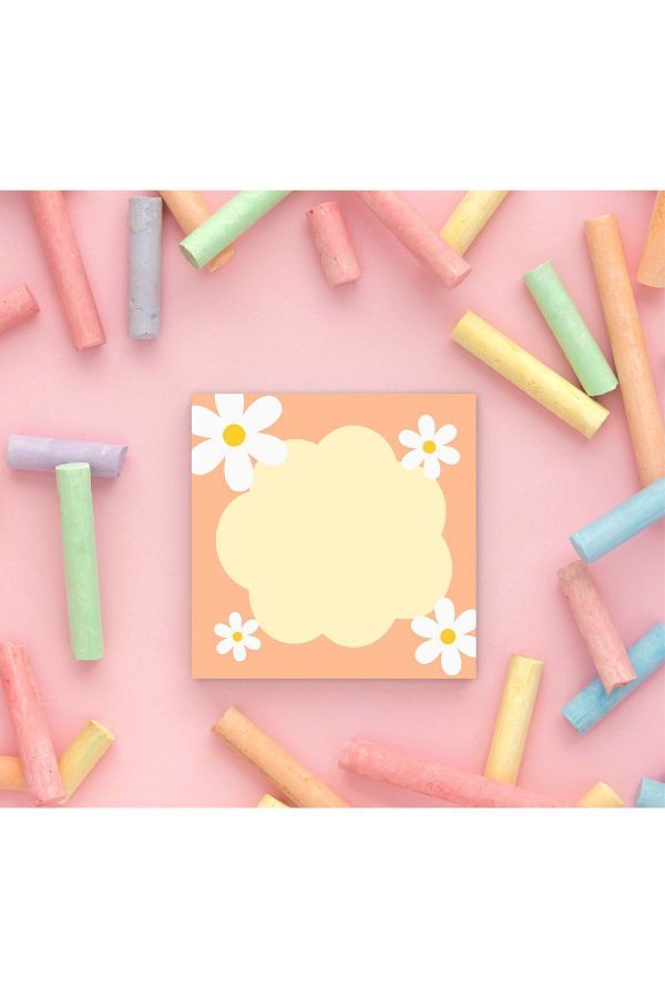 Pine Note-Daisy Patterned Memopad Memo Pad Notebook Notepad Planner 1