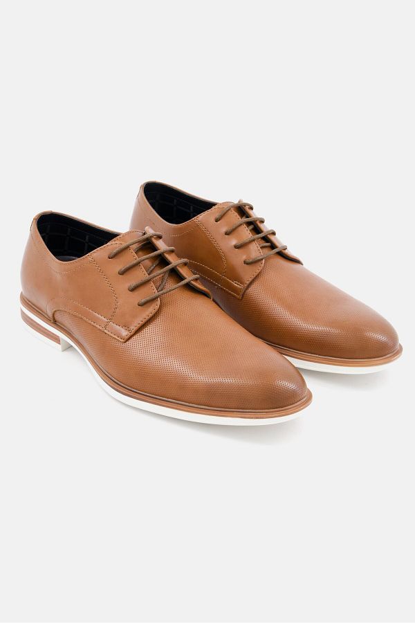 Calvin Klein Men Medium Almond Toe Lace Up Formal Shoes Brown Trendyol