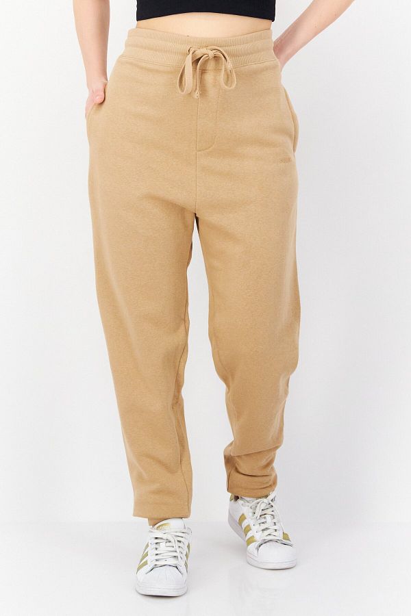 French Connection Women Regular Fit Brand Logo Drawstring Jogger Pants Tan Trendyol