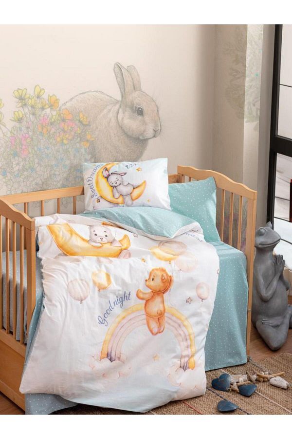 Mint baby bedding top