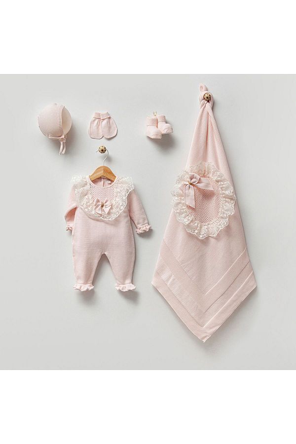 Mert Baby-طقم مستشفى مكون من 5 قطع من الدانتيل المحبوك 1