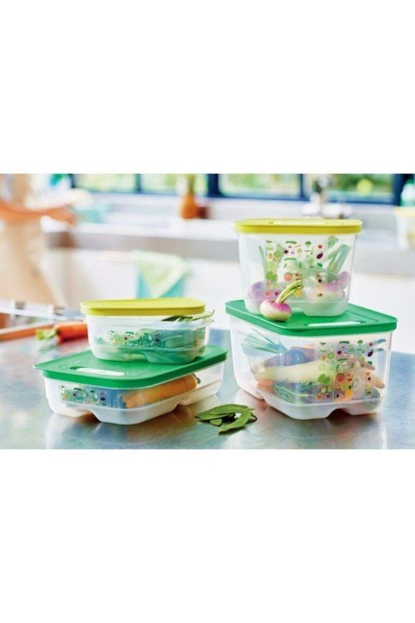 Tupperware-Greenhouse Set 4 Pieces - 4.4 Lt X 1 - 1.8 Lt Rectangular X 1 - 1.8 Lt Square X 1 - 800 Ml X 1 1