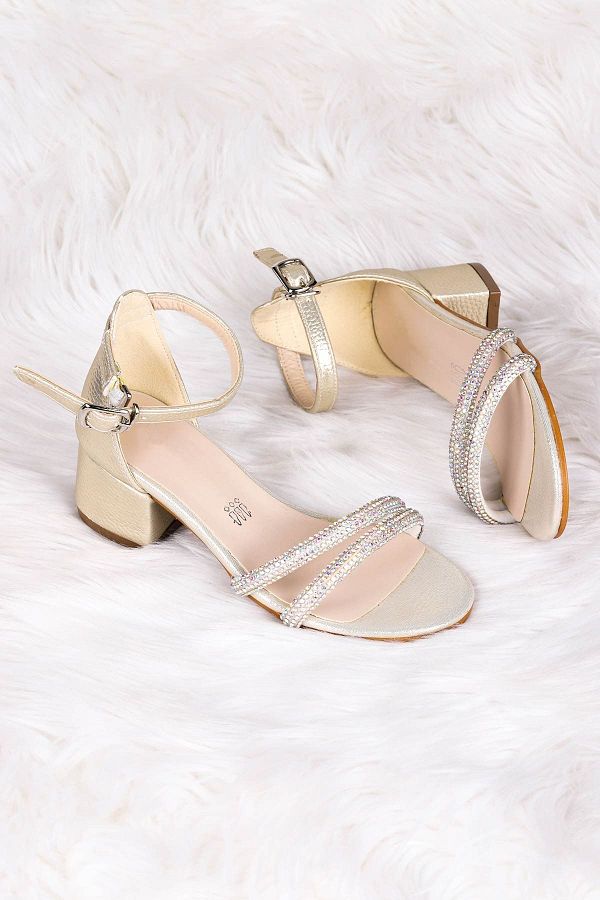 Kiko Kids-791 Vakko Stone Mädchen-Sandalen mit 3 cm Absatz 1