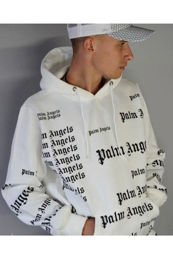 Palm Angels Plus Size Sweatshirt White Regular fit Trendyol