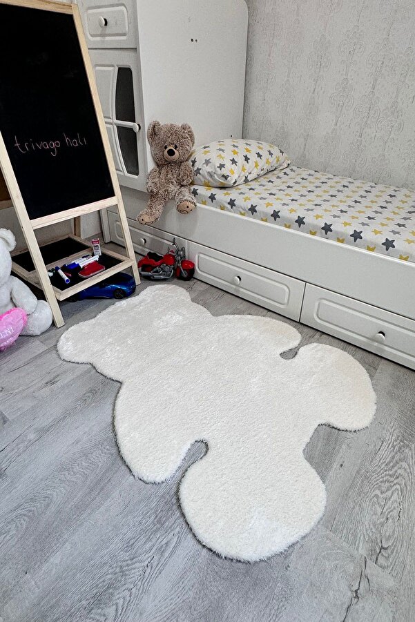 trivago halı Pufi Yumuşak Peluş Ayıcık Halı Post Çocuk Odası Bebek Odası Oturma Odası Halısı