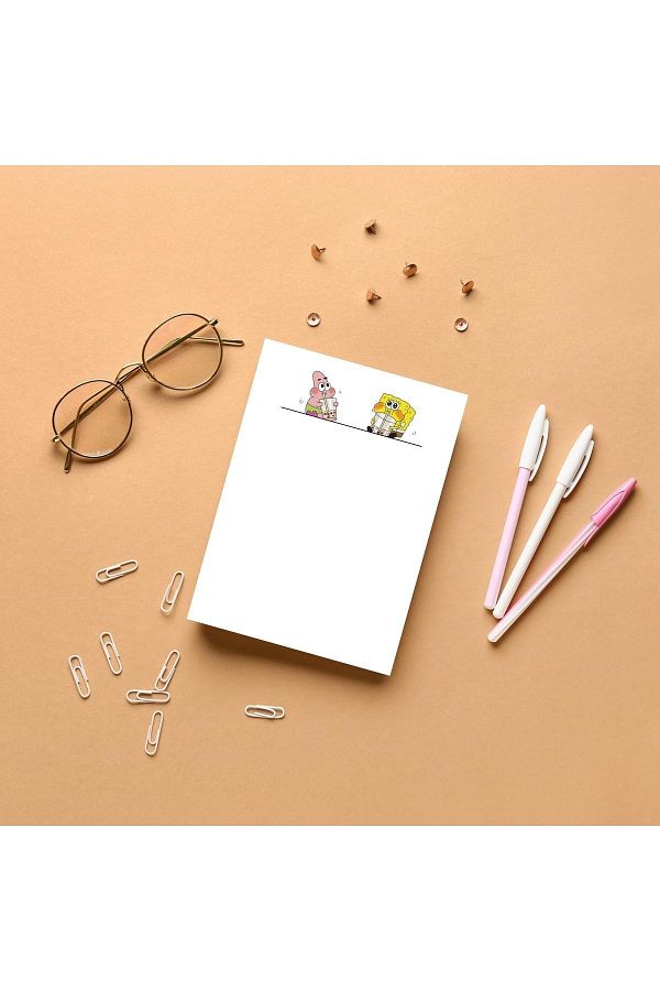 Pine Note-Sponge Bob And Patrick Patterned Planner/to Do List Notebook Memopad Notepad A6 1