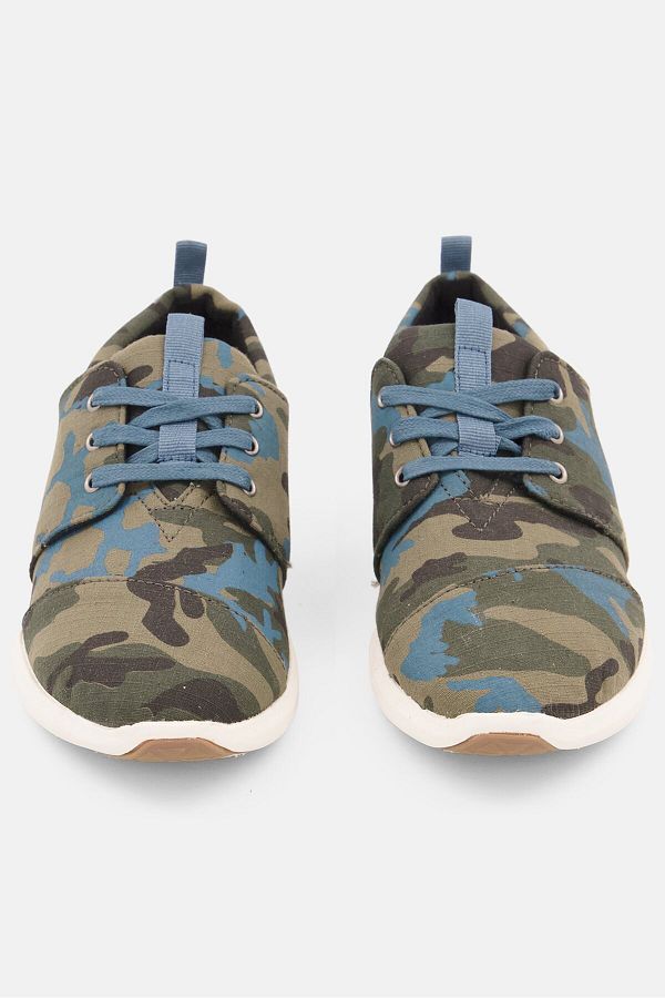 Toms Women Lace Up Del Rey Sneakers Olive Blue Combo Trendyol