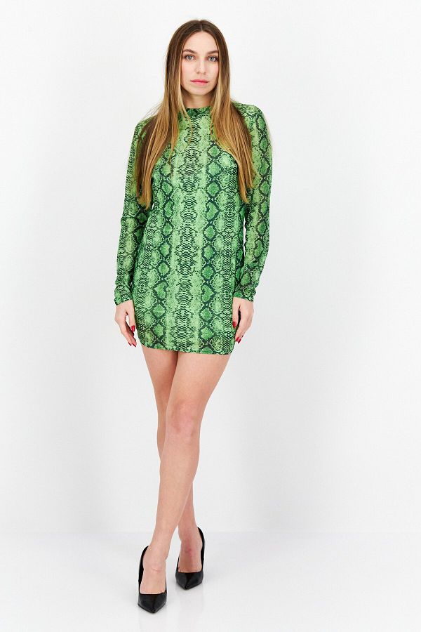 Snakeskin neon dress online