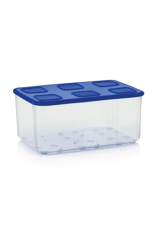 Tupperware-Modular Organizing Container 2.53 Lt Refrigerator Storage Container Blue Hsgl 1