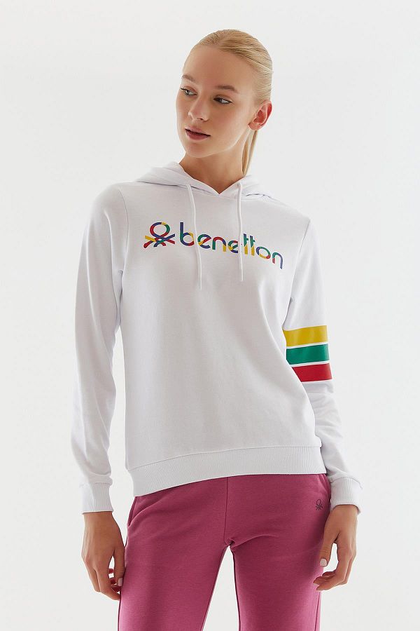 United Colors of Benetton Women s Hooded Sweatshirt Bnt w20694 Trendyol