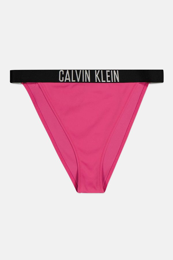 Calvin Klein Women Brand Logo Pull On Tanga Pink Black
