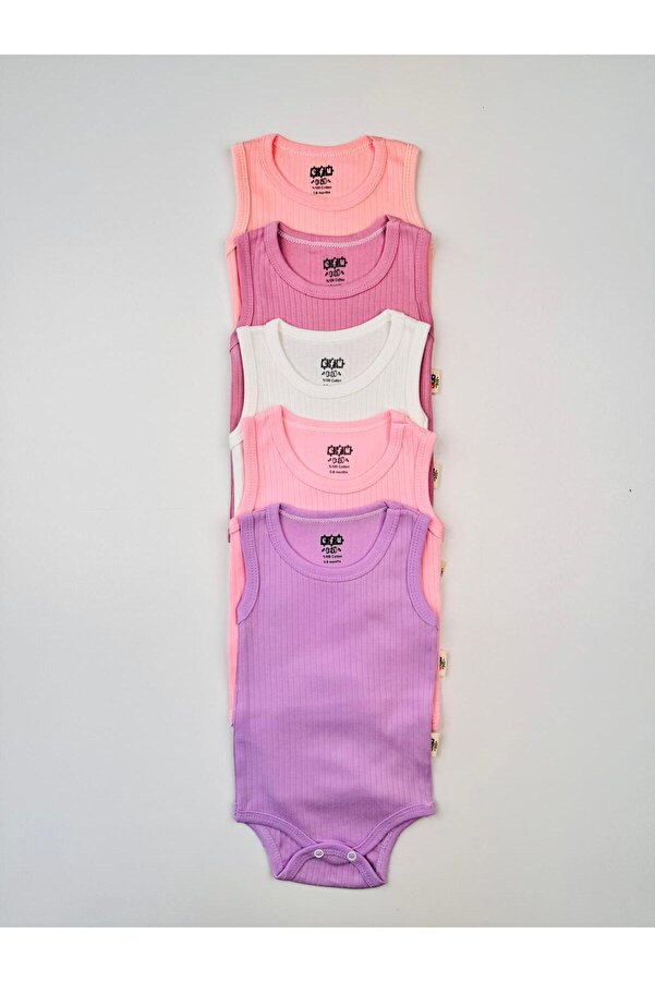 EFU BABY 5'li Pamuklu Raporlu Askılı Bebek Atlet Body