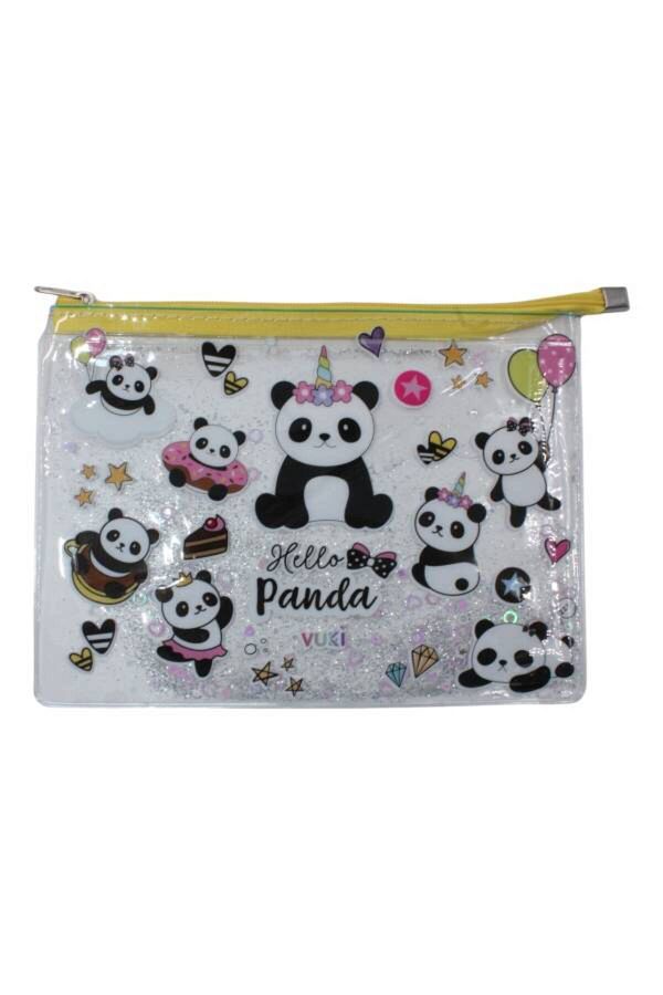 VUKİ-Panda Patterned Vuki A4 Transparent File - Water Zippered Vk-0073-04 1