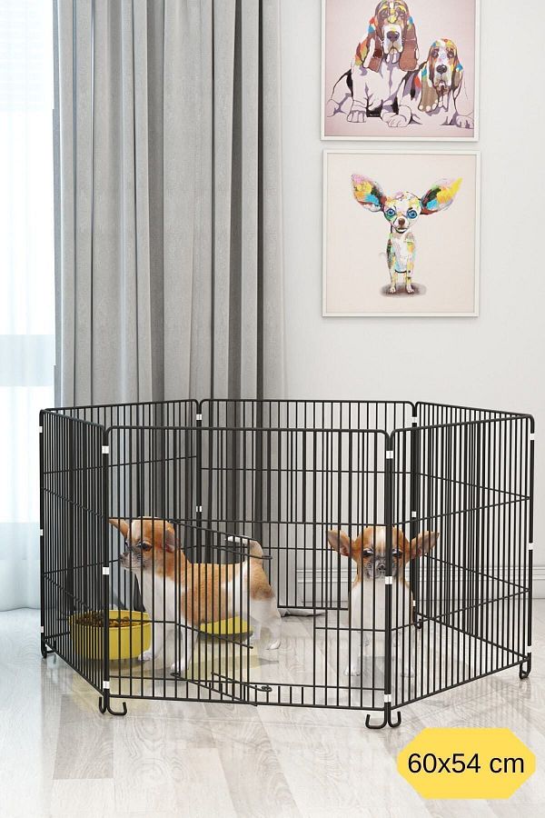 Folding metal dog fence on sale