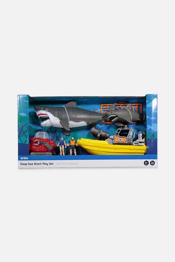 Anko-Deep Sea Shark Play Set, Grey/Yellow/Blue Combo 1