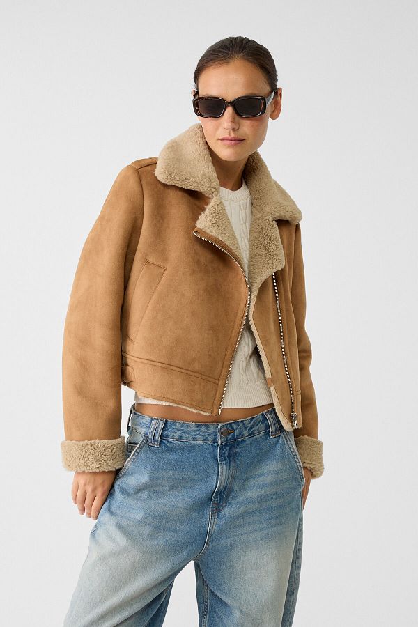 Stradivarius suede jacket top