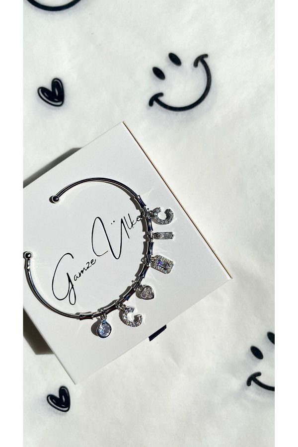 GAMZE Vip Letter C Charm Bracelet Steel