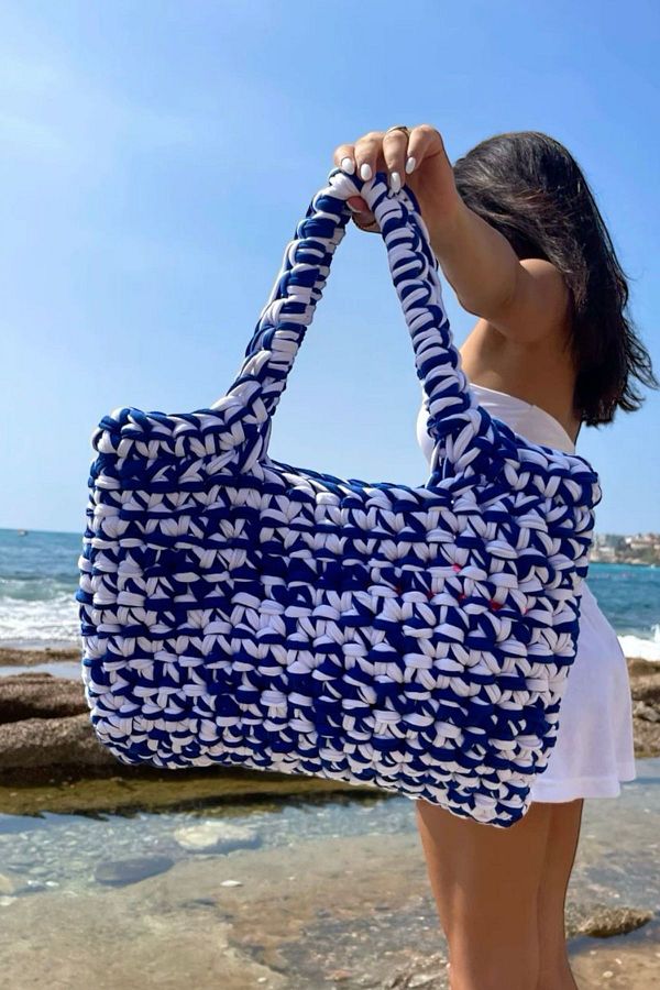 FIT LUXURY Women s Printer Crochet Lace Beach Bag Trendyol