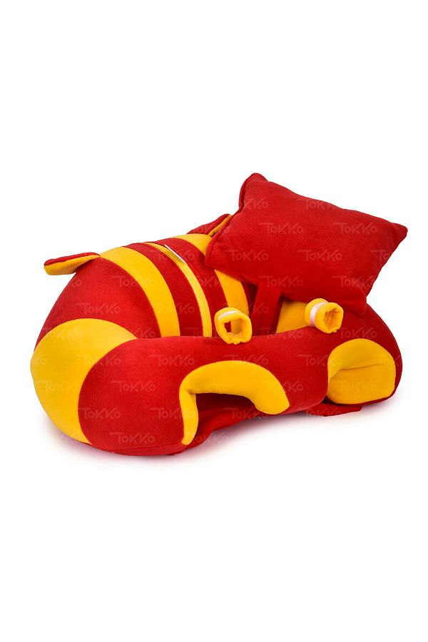 TOKKO-Sitting Support Cushion with Yellow Red Pillow Gift for Big Baby - Seat 1