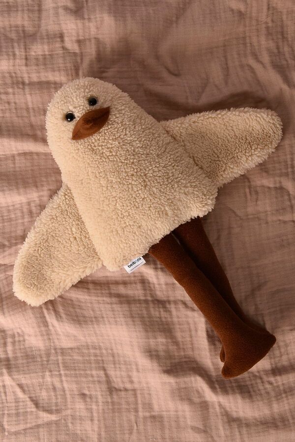 Beibons Sevimli Peluş Çocuk Uyku Arkadaşım - 50 Cm Çocuk Bebek Oyun Uyku Arkadaşı Duffy Ördek Yastık Krem