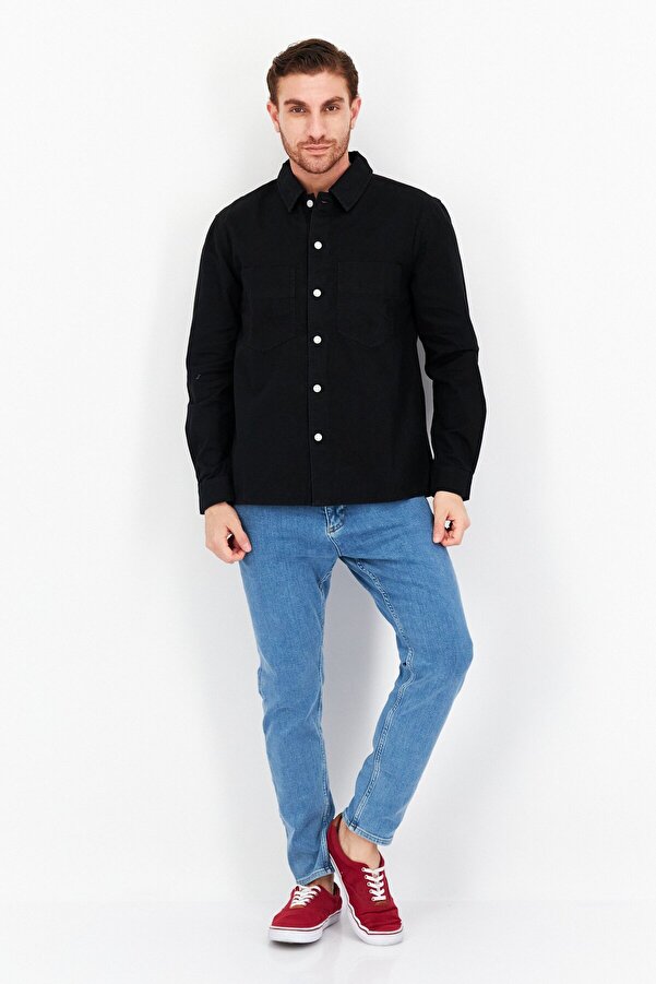 Esprit x Rest and Recreation Men Textured Long Sleeve Jacket Shirt 