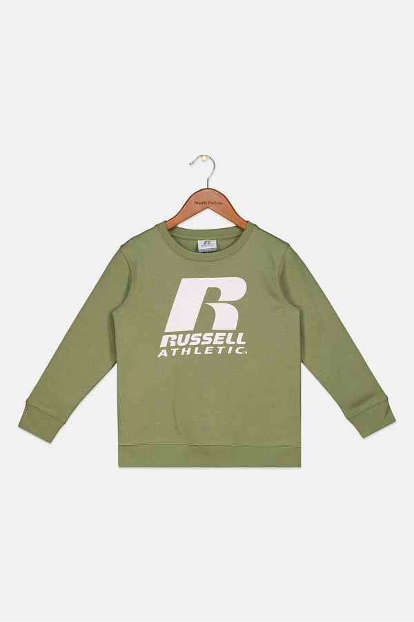 Russell Athletic Kids Boy Sportswear Fit Long Sleeve Training Sweatshirt Sage Green Trendyol