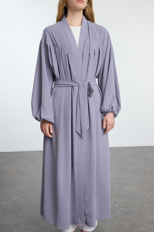 Trendyol Modest-Gray Bird Detailed Woven Cap - Ferace TCTAW25KF00017 1
