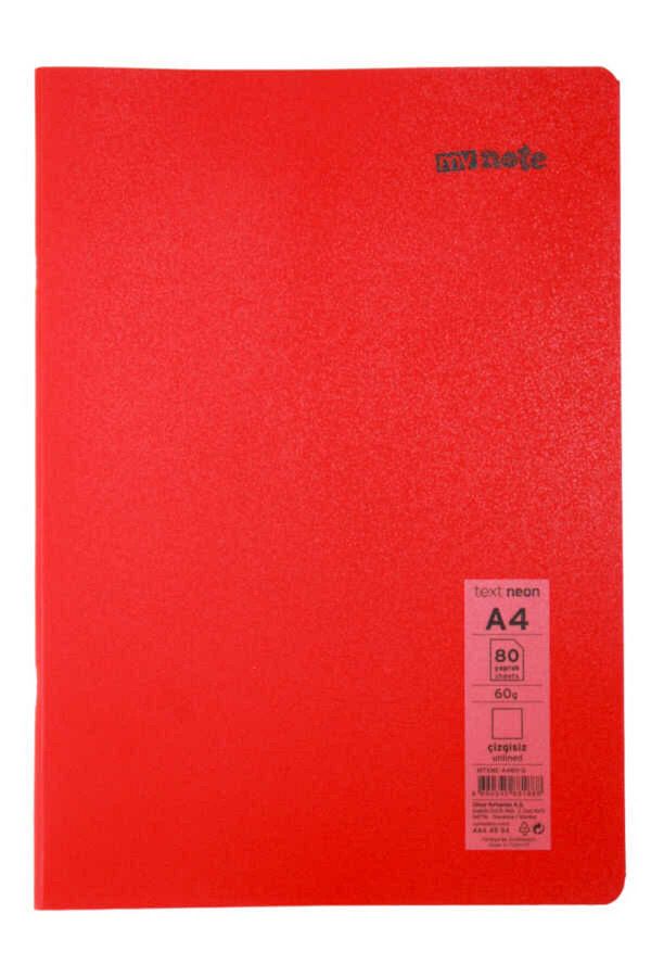 Mynote-Text Neon A4 80 Sheets Unlined Plastic Cover Notebook 1