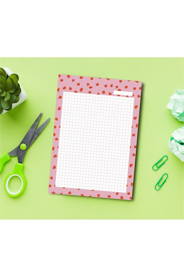 Pine Note-Checkered Pink Patterned Planner/To Do List/Notebook/Notepad/Memopad A5 1