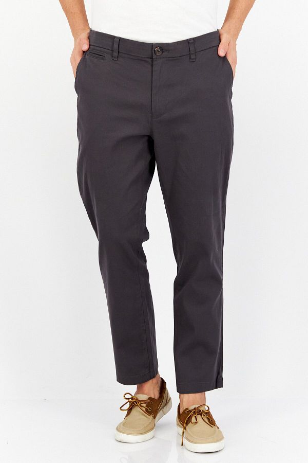 Tahari-Men Slim Fit Plain Dress Pants, Grey 1