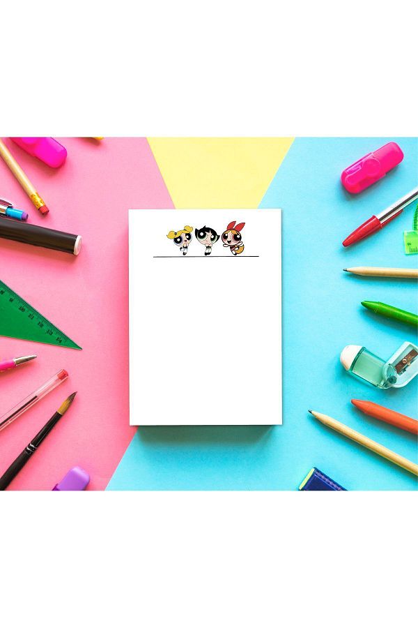 Pine Note-Powerpuff Girls Patterned Planner/to Do List Notebook Memopad Notepad A6 1