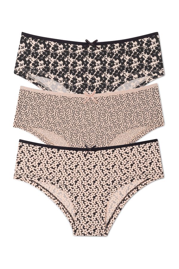 SUWEN-Patterned Hipster Panties Set of 3 1