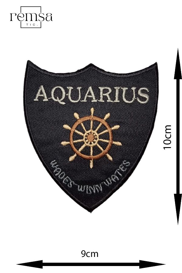 REMSATİC-Iron-On Arma - Patch - Aquarius Model (9cm X 10cm) 1