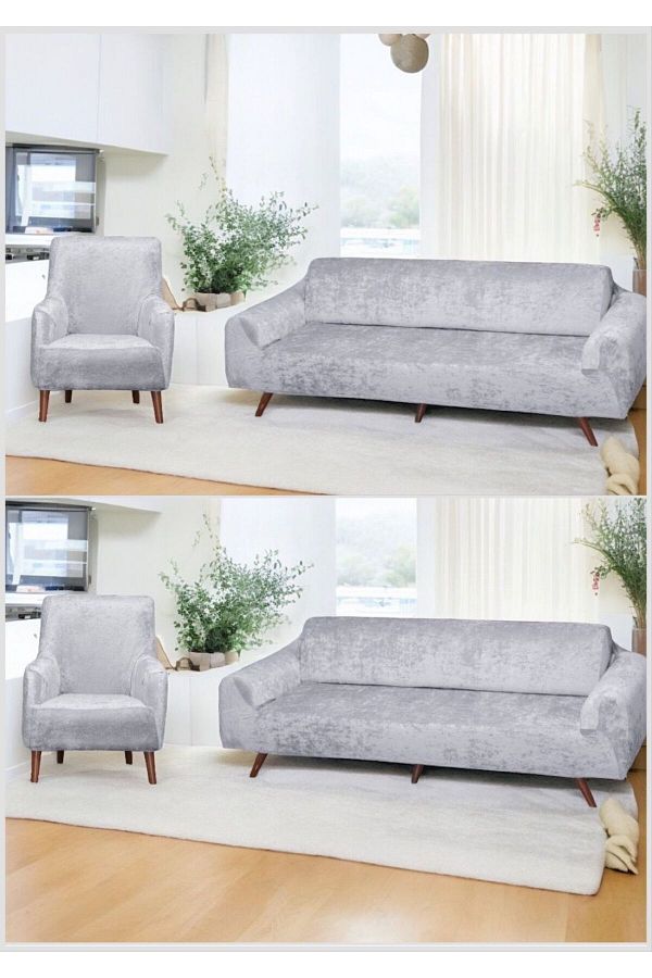 BTF HOME-Soft Washable Lint-Repellent Elastic Velvet Sofa Cover Sofa Cover Set 4" Set 1