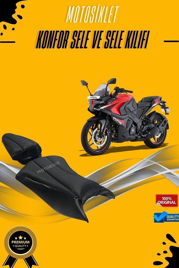 Motobros Bajaj PulSar RS 200 ViSco Sponge Comfort Saddle Cover Trendyol